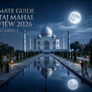 taj mahal at night